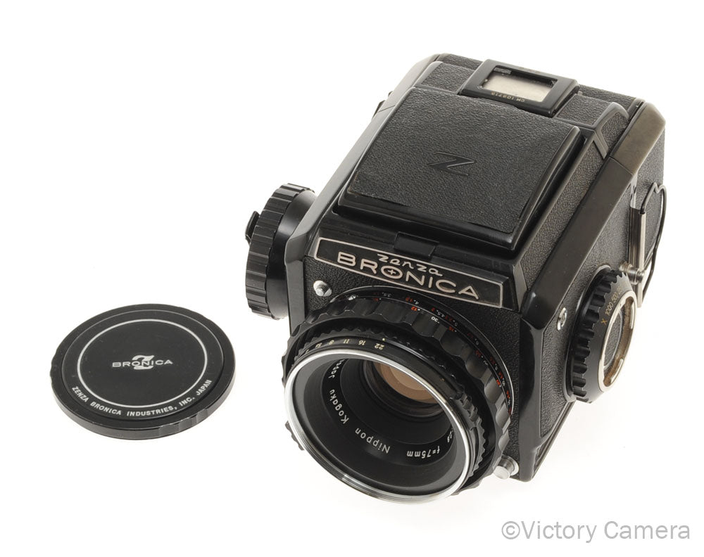 Zenza Bronica S2 6x6 Medium Format Camera w/ 75mm f2.8 Lens 120 Back [