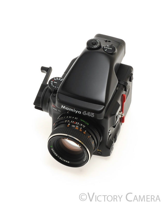 Mamiya 645 Pro TL Camera AE Metered Prism FE401 80mm f2.8 Lens [EXC+]