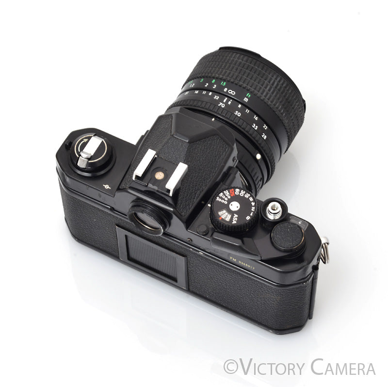 Nikon FM Black 35mm Film Camera w/ 28-70mm Zoom Lens [GOOD]