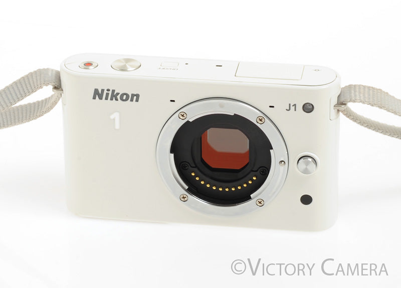 Nikon 1 J1 White Mirrorless 10.1MP Digital Camera Body [EXC+]