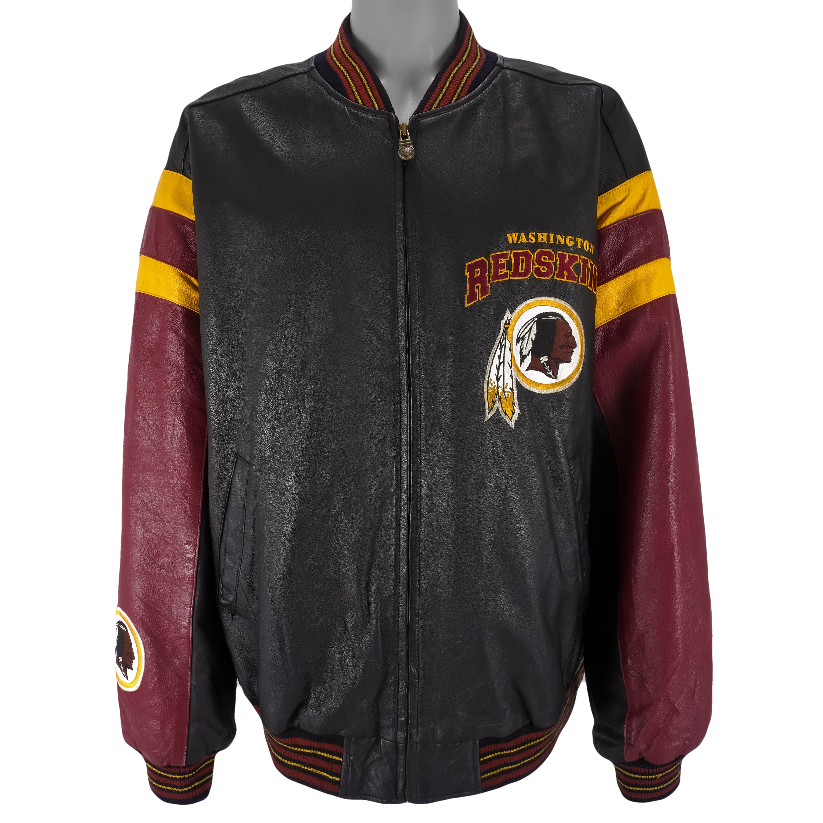 Vintage NFL - Washington 'Redskins' Leather Jacket 1990's XX-Large