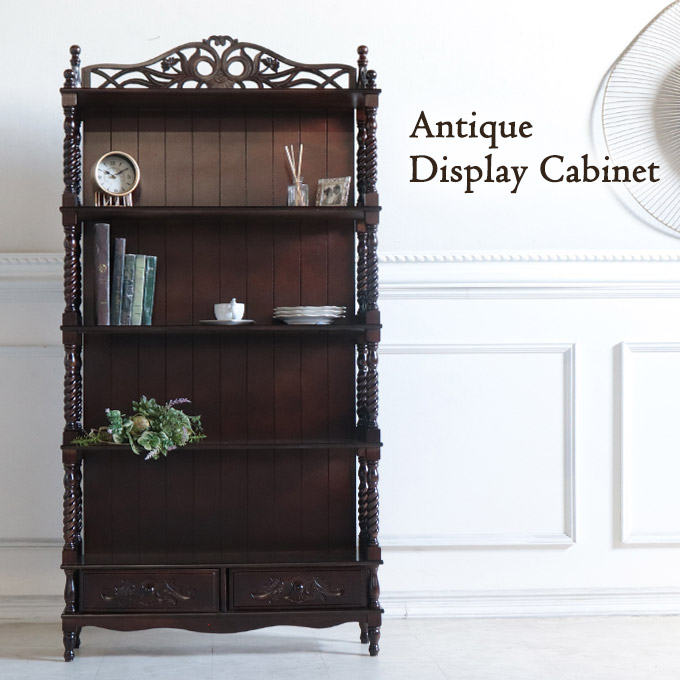 ディスプレイラック ブラウン｜リゾート系アジアン家具｜おしゃれ家具