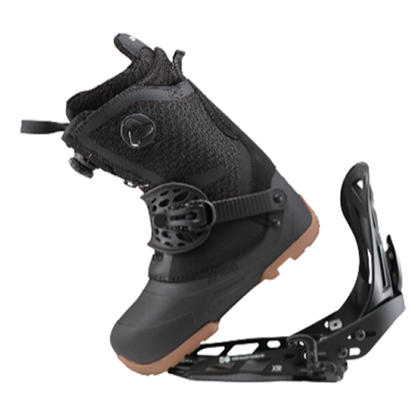 リフトを降りたら瞬時に装着できる 独自のステップインシステム