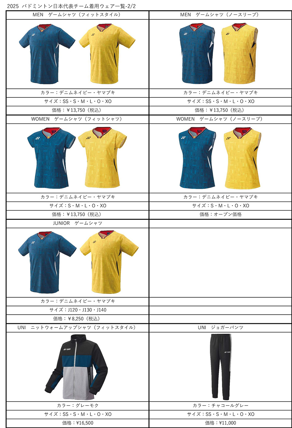 デザインコンセプトは「匠」 2025バドミントン日本代表モデルウェア
