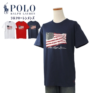 POLO ラルフローレン星条旗プリント 半袖Tシャツ送料無料 半袖 Tシャツ