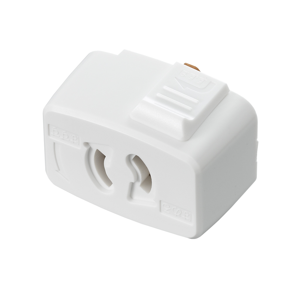 ライティングダクト用抜け止コンセントプラグ ホワイト｜YAZAWA