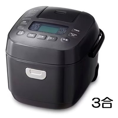 アイリスオーヤマ ジャー炊飯器 3合 ブラック [家電 キッチン 炊飯