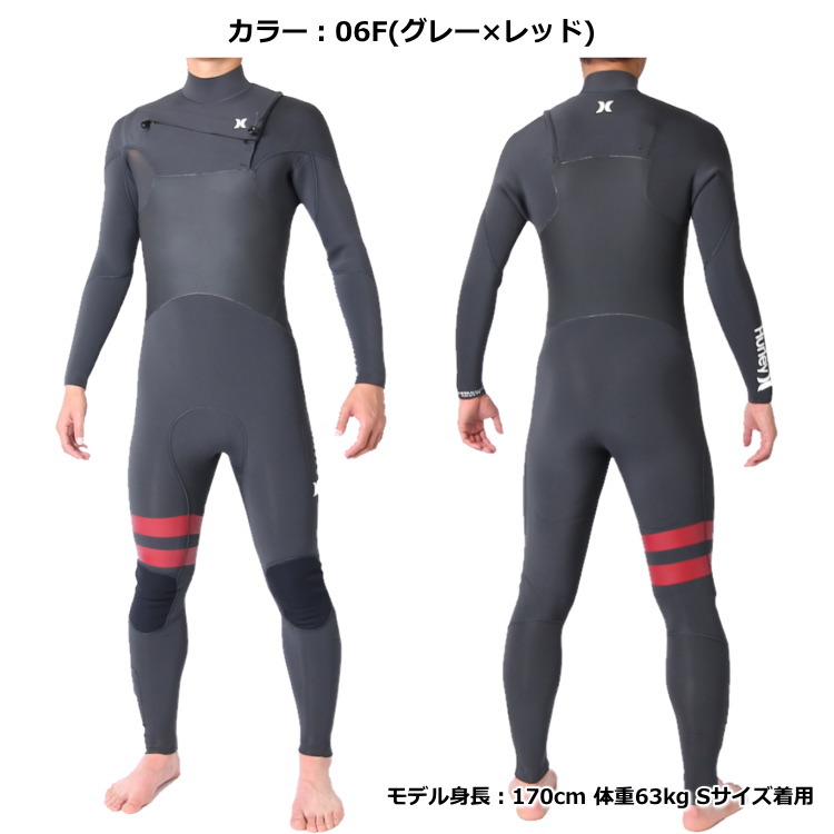 新色！Hurley(ハーレー) ウェットスーツ メンズ 4×3mm チェストジップ