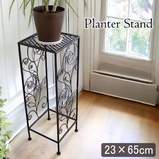 アイアン製 アンティーク調 スクエア フラワースタンド（花台