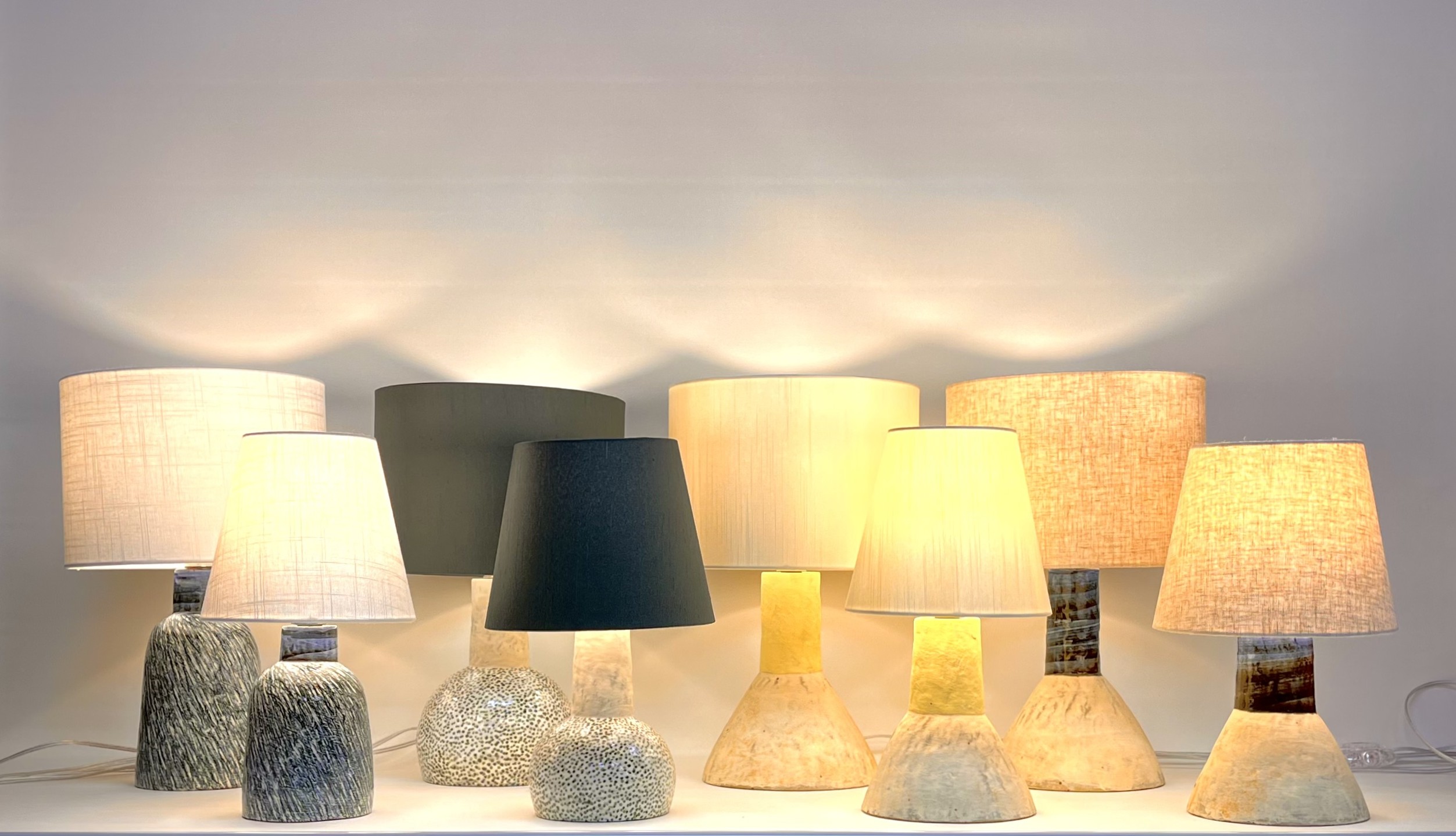 笠間焼陶芸家 伊藤珠子さんとのコラボレーション テーブルスタンド