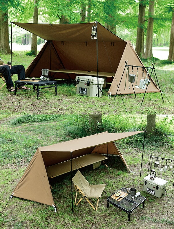 販売終了】難燃TC素材採用パップテント インナーメッシュ付き THF-340