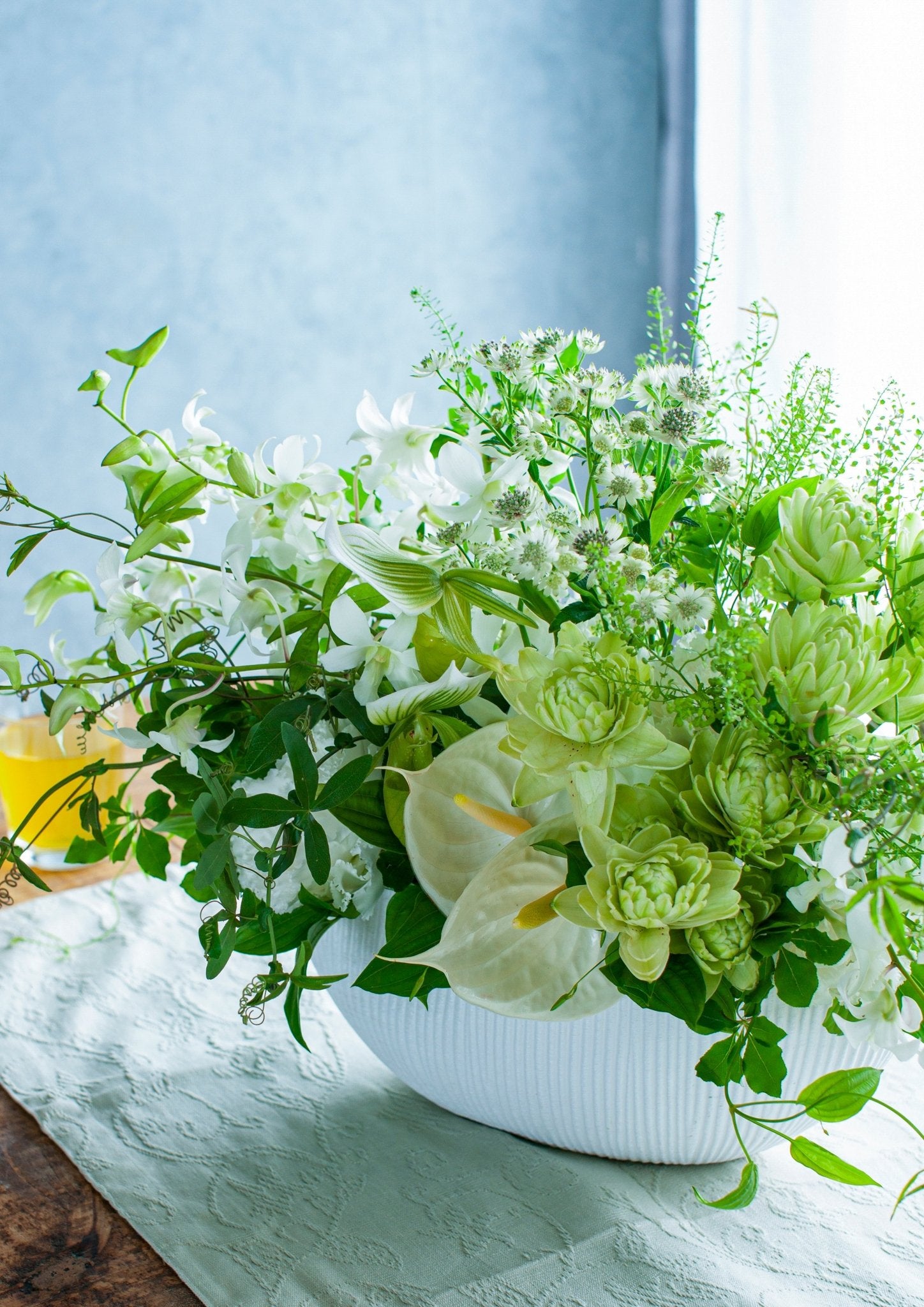 まゆ様特別オーダー商品 濃いグリーンのフラワーアレンジメント・特大