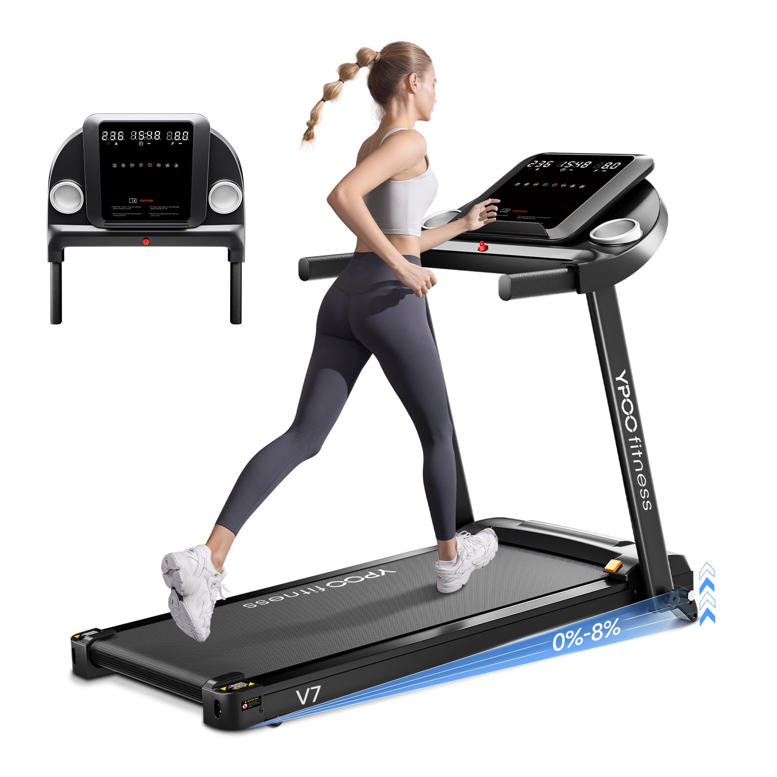 YPOO ランニングマシーン ルームランナー 家庭用 静音 【折りたたみ式