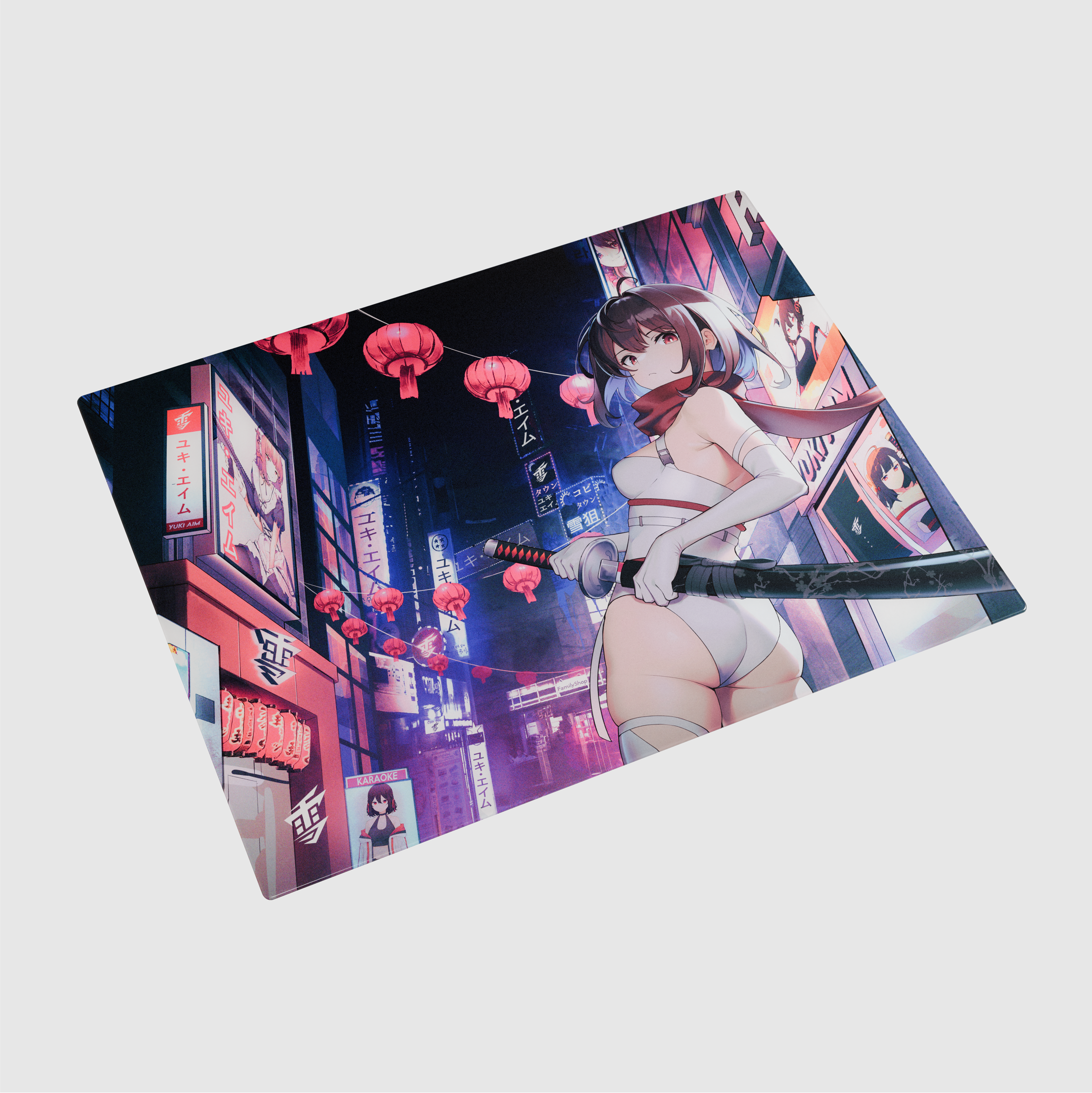 Yuki Aim - Katana City Glass Mousepad Limited