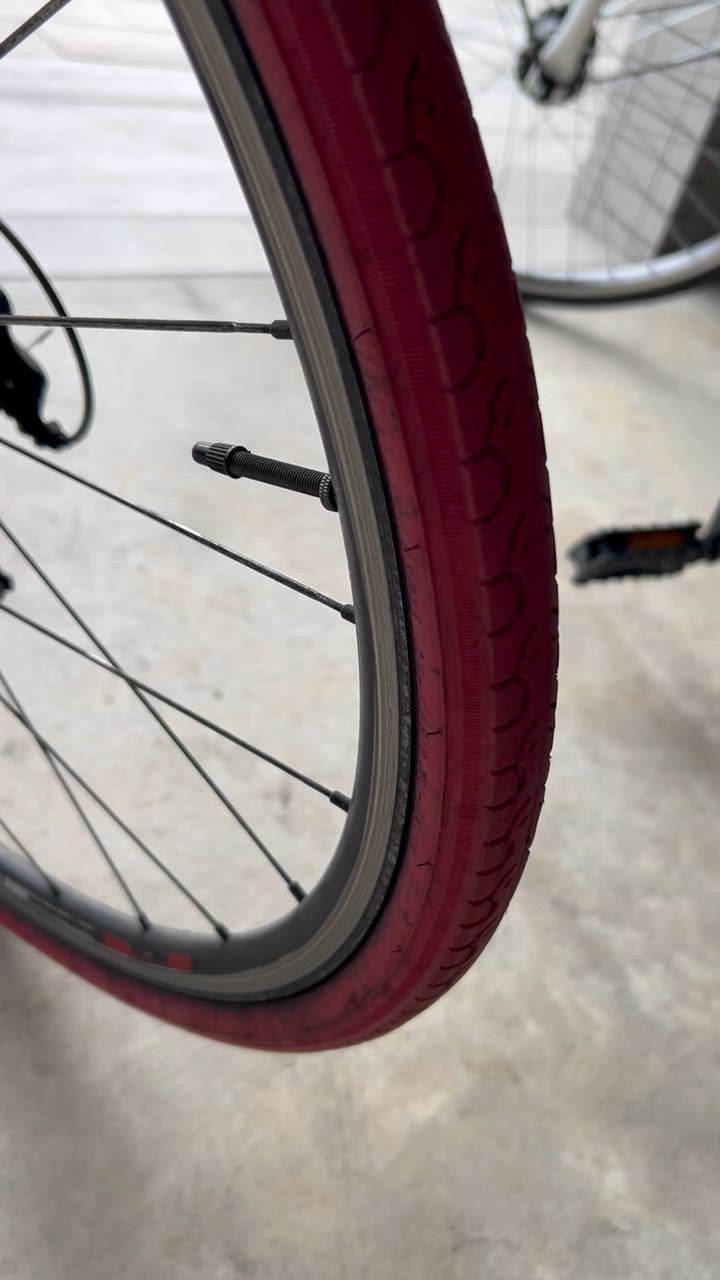 自転車用タイヤ 2本セット レッド 700×28C KENDA社製Hybridタイヤ CP