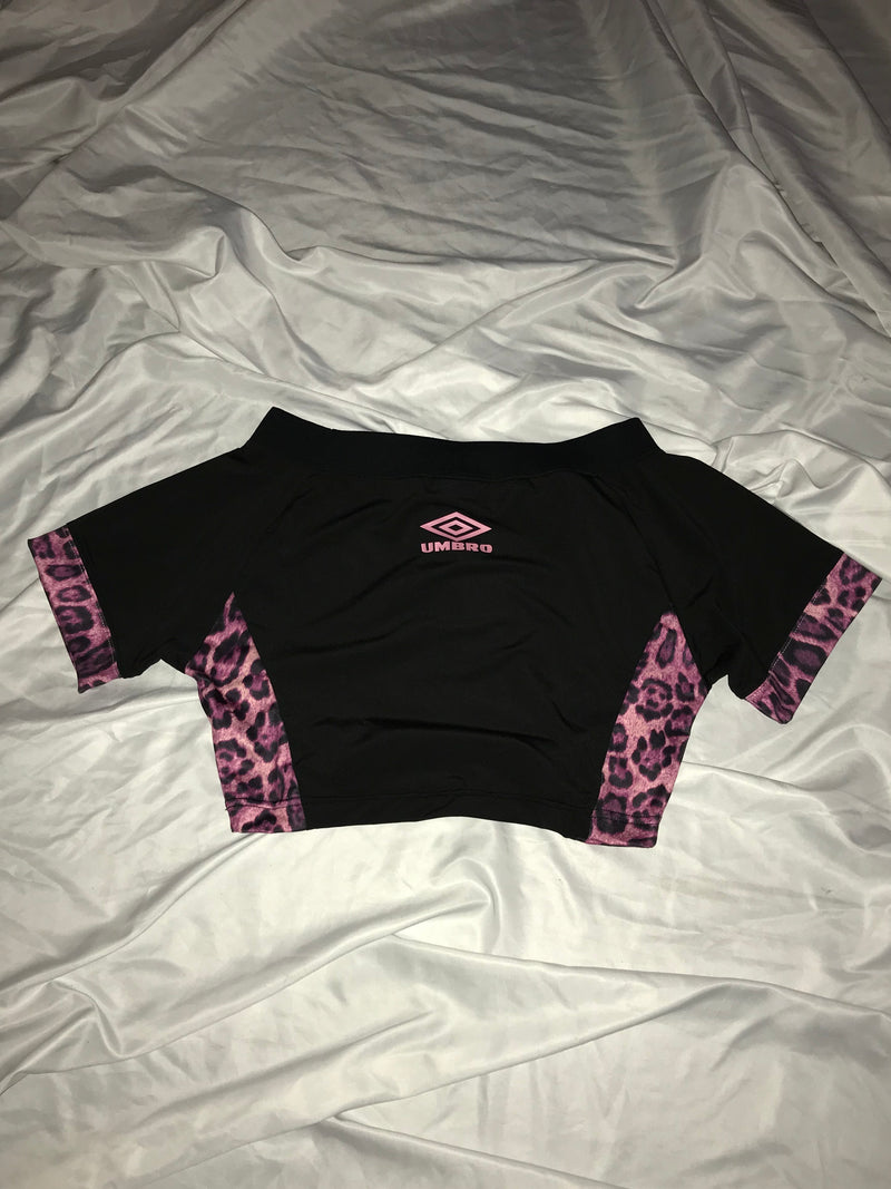 9090girl × umbro Leopard Off Shoulder Tee – YZ