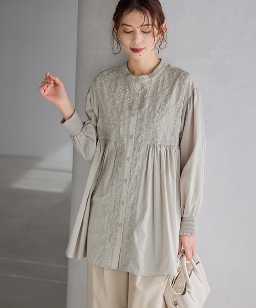 studio CLIP（スタディオクリップ） ブラウス シャツ ダブルフロント