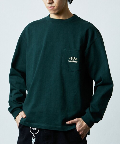 umbro（アンブロ） 長袖Tシャツ MEDIUM グリーン メンズ : ZOZOTOWN