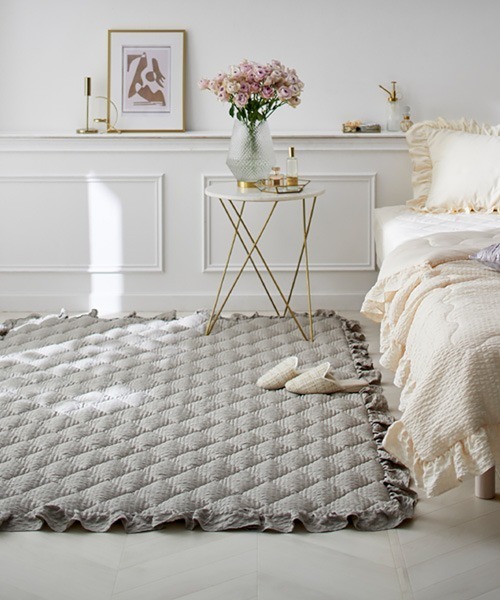 ラグ ラグマット 洗えるキルトラグ｜ふわくしゅシリーズ・サッカー織