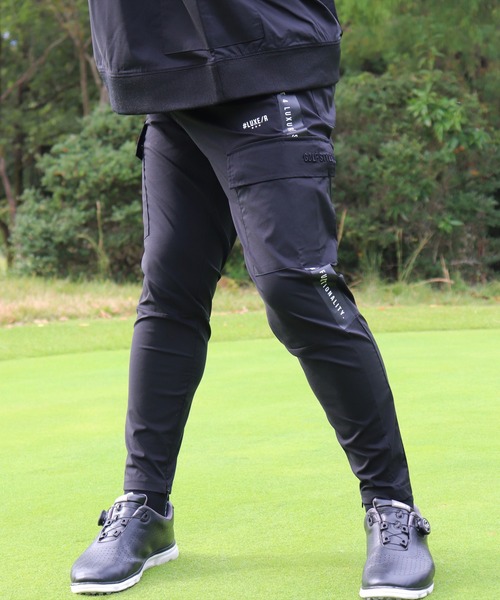 カーゴパンツ (RM)「LUXE/R GOLF」ストレッチ ブロード サイドライン