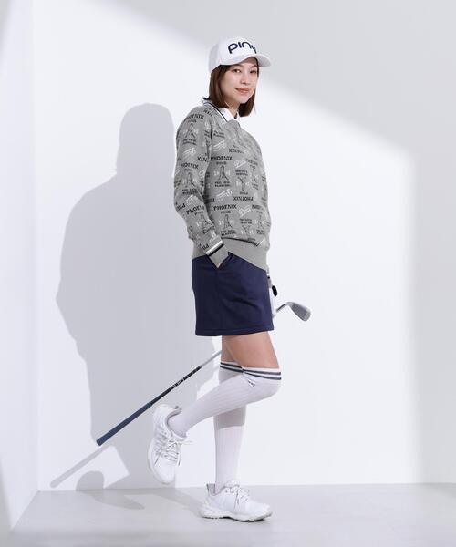 PING（ピン） ニット セーター 「PING APPAREL」ジャガード総柄クルー