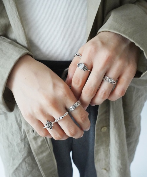 Port（ポート） 指輪 リング 「 」 15ピース ストーンデコレーション