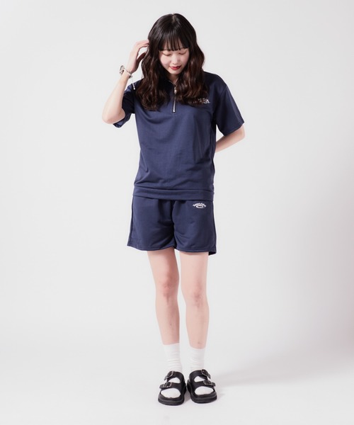 Chick tシャツ ハーフジップ半袖セットアップ レディース : ZOZOTOWN