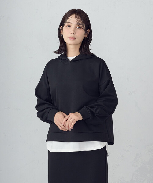 COMME CA ISM（コムサイズム） パーカー ダンボールニット パーカー