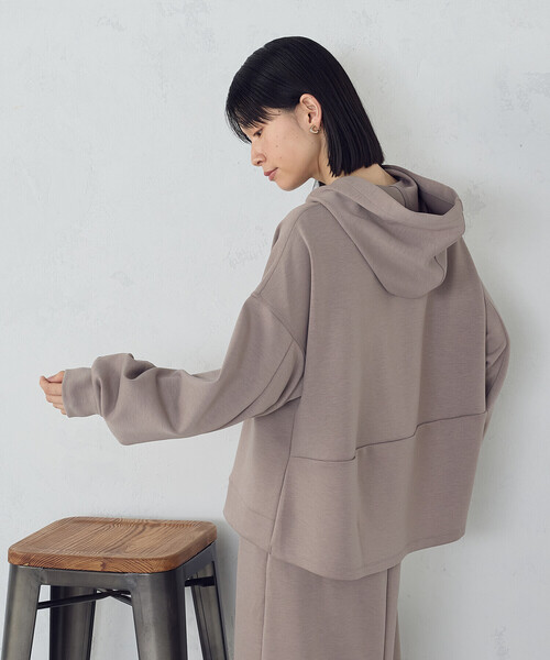 COMME CA ISM（コムサイズム） パーカー ダンボールニット パーカー