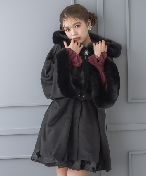 クチュールバイロジータ コート アウター ファーケープコート