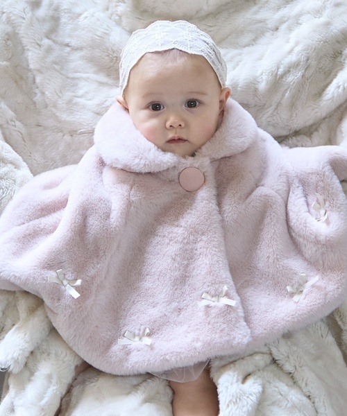 petit main ベビー 2WAY衿リボンファーケープ : ZOZOTOWN Yahoo!店