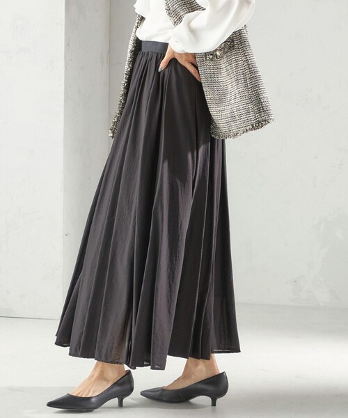 SHIPS（シップス） スカート 「手洗い可能」ウエスト ゴム ボリューム