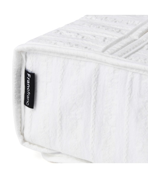 Francfranc（フランフラン） 収納 フリル ティッシュカバー ホワイト