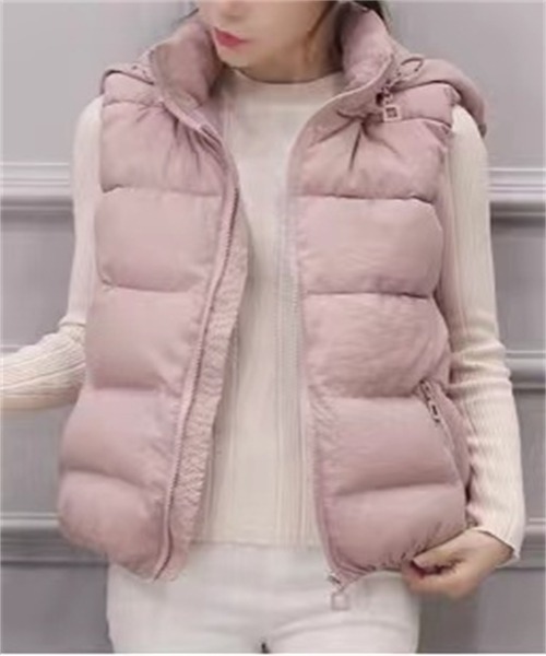 FREE STYLISTS ダウンベスト ベスト フード付け中綿ベスト レディース