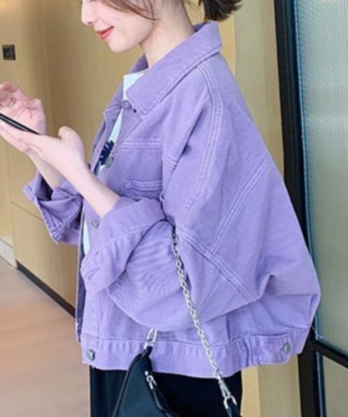 shyam inspiration デニムジャケット gジャン ショート丈 ドロップ