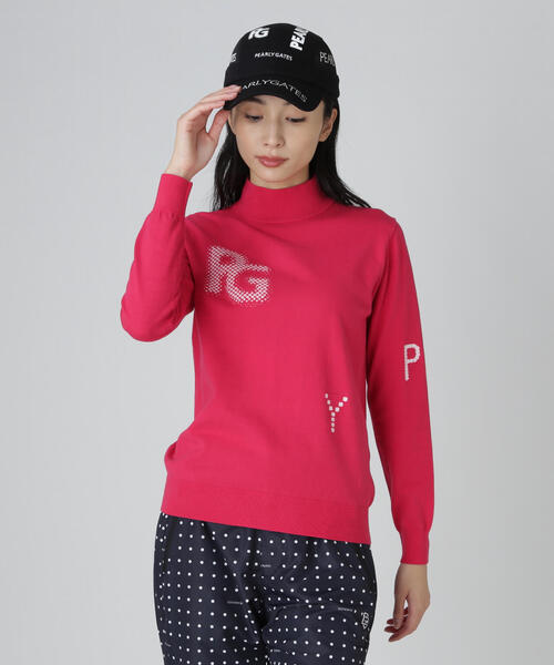 PEARLY GATES（パーリーゲイツ） tシャツ 12G部分ジャガードカシミヤ