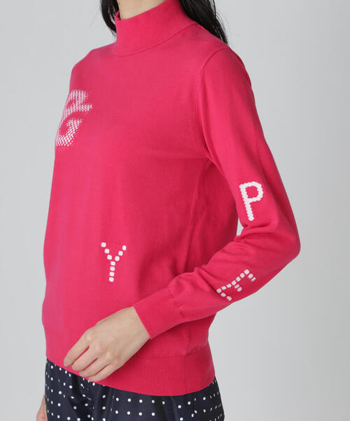 PEARLY GATES（パーリーゲイツ） tシャツ 12G部分ジャガードカシミヤ