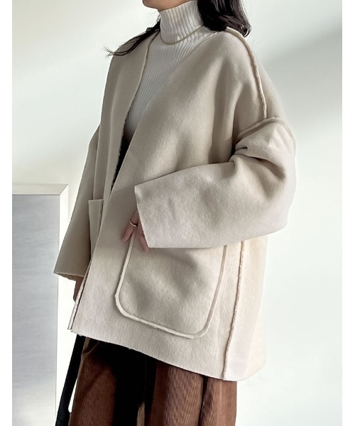 Re:EDIT（リエディ） ジャケット ノーカラージャケット 「2WAY