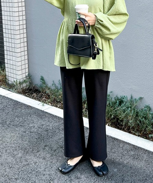 パンツ 「XSサイズあり」リブストレートパンツ レディース : ZOZOTOWN