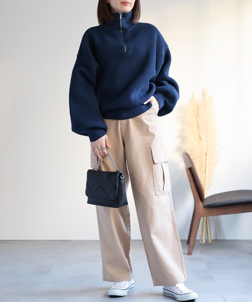 sakishimatokyo 「選べるサイズ」ハーフジップニット レディース