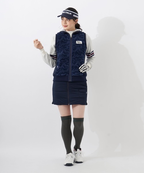 FILA GOLF ワンピース ボアベスト+中綿スカート セットアップ