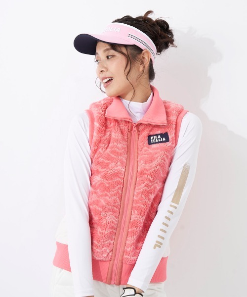 FILA GOLF ワンピース ボアベスト+中綿スカート セットアップ