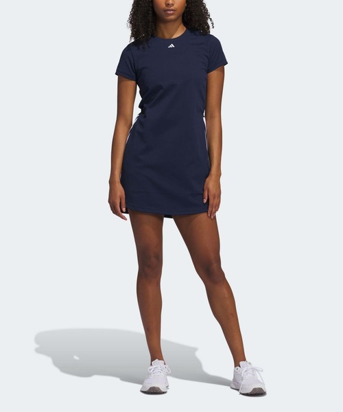 adidas（アディダス） ワンピース ツイストニット クルーネック 半袖