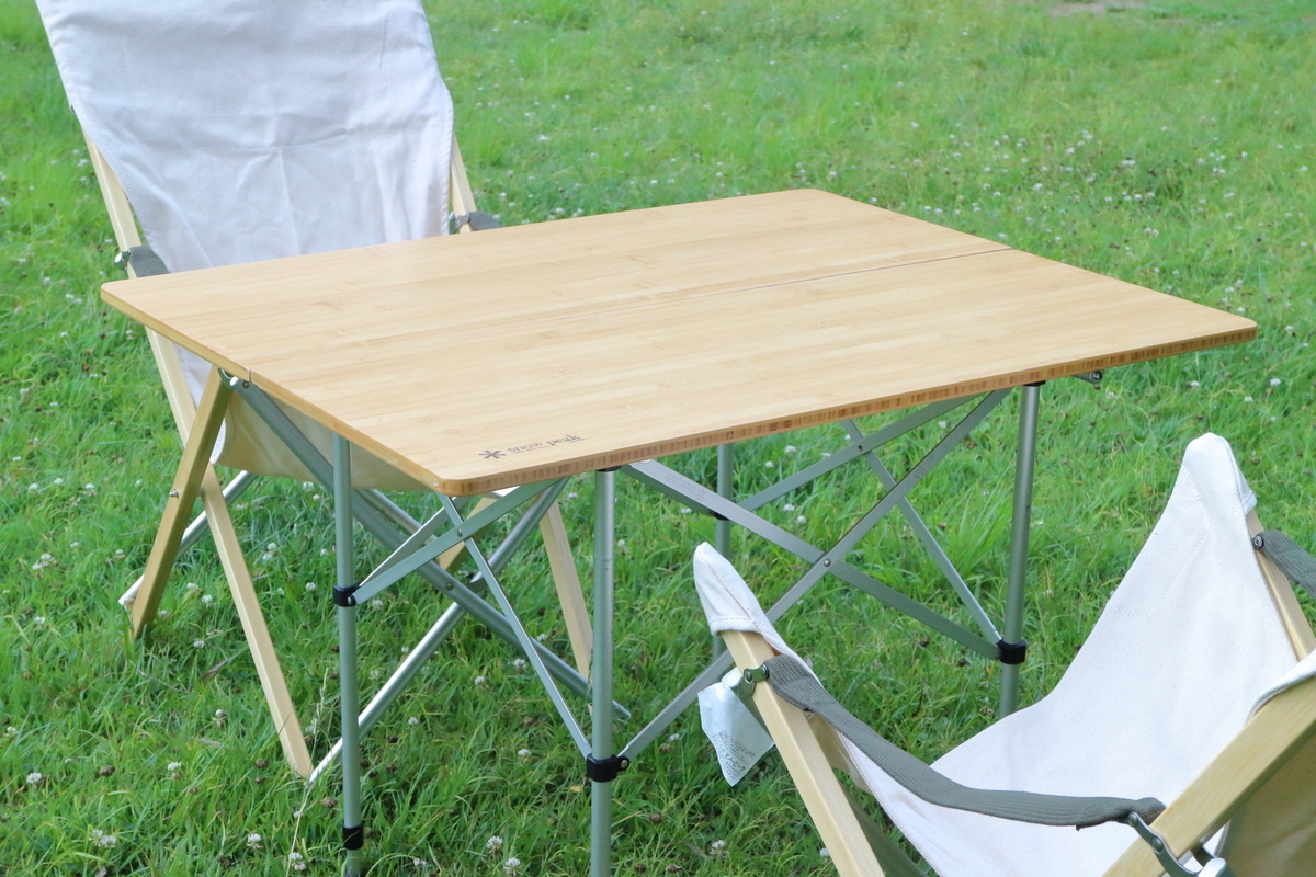 スノーピーク アジャスタブルF.テーブル竹 – 残念キャンプで
