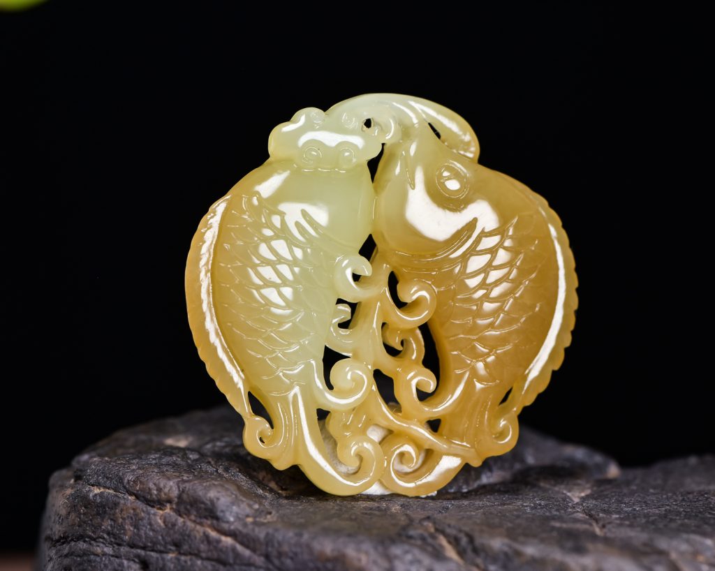 和田玉魚親子の彫刻 和田玉魚親子の彫刻 【公式通販】