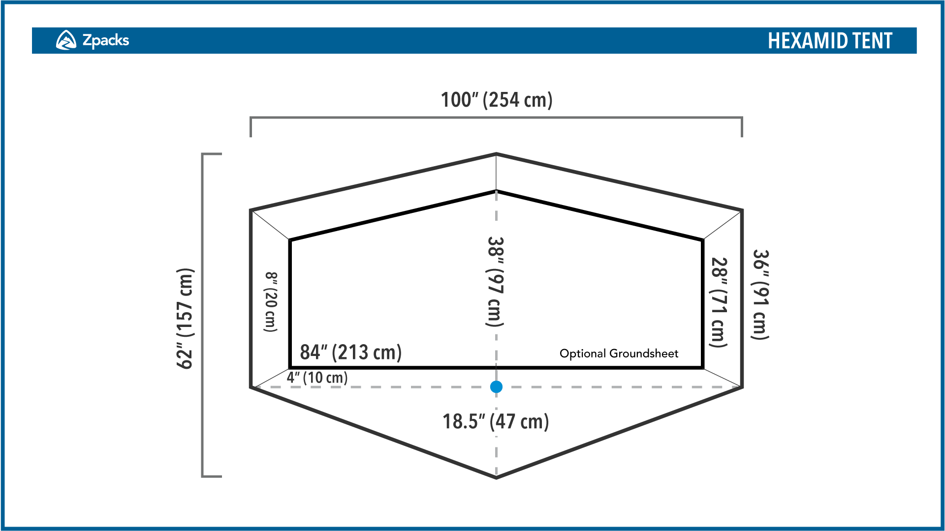 Hexamid Pocket Tarp - 1P UL Backpacking Shelter | Zpacks