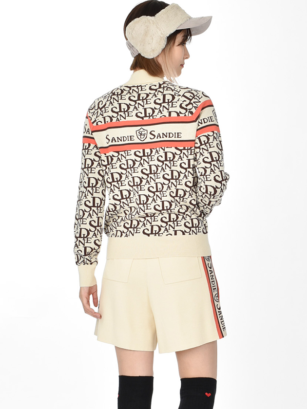 サンディ ロゴジャガードモックネックニット 223-121-22 | レディース