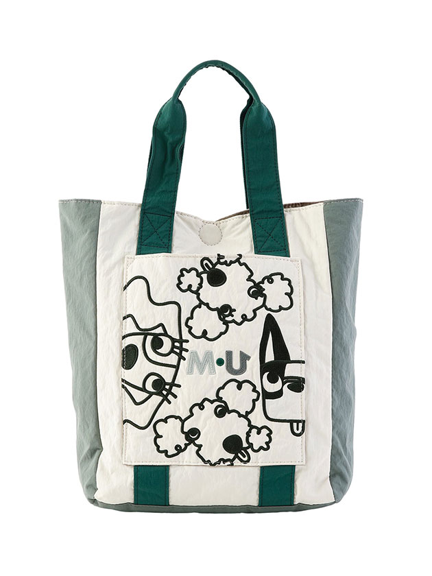 エムユースポーツ 軽量変顔キャラクター刺繍マルチバッグ 703R3014