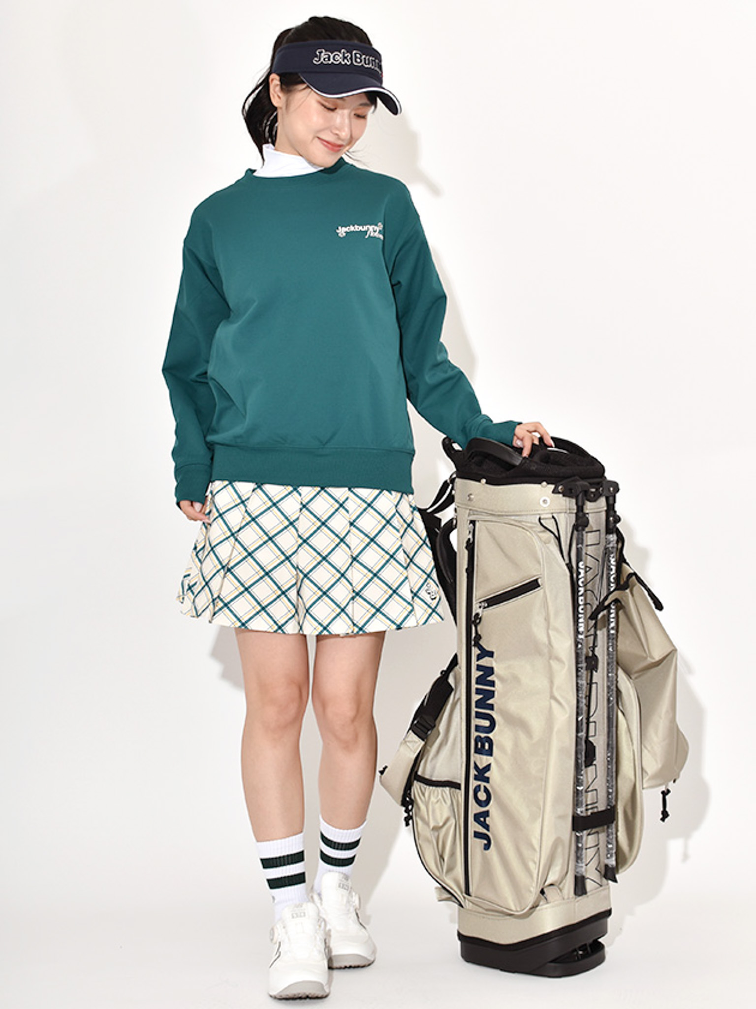 ジャックバニー 26年春夏新作 バイアスチェックプリーツスカート 263