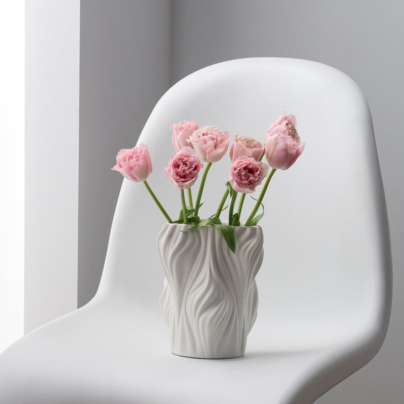 ホワイトウェーブフラワーベース – acacia